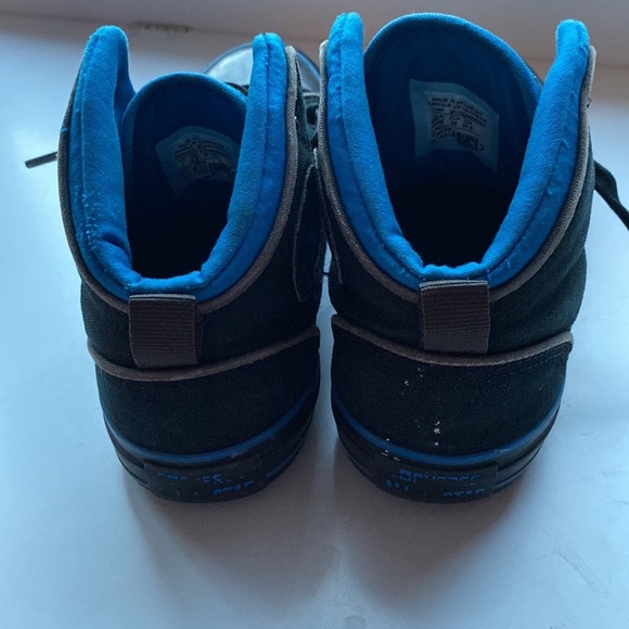 Converse All Star Static Black Blue High Tops High Top Sneaker Kids Size 3 Youth - Picture 4 of 8